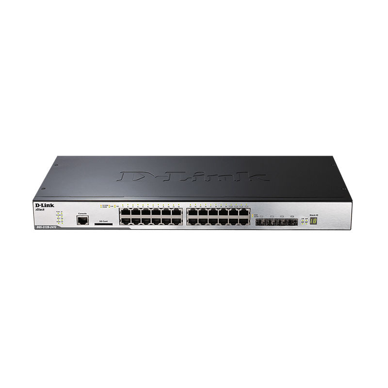 DGS-3120-24TC, D-Link DGS-3120 Switch, 20xGE+4xSFP, 336G switching, 96Mpps forwarding, L3 managed