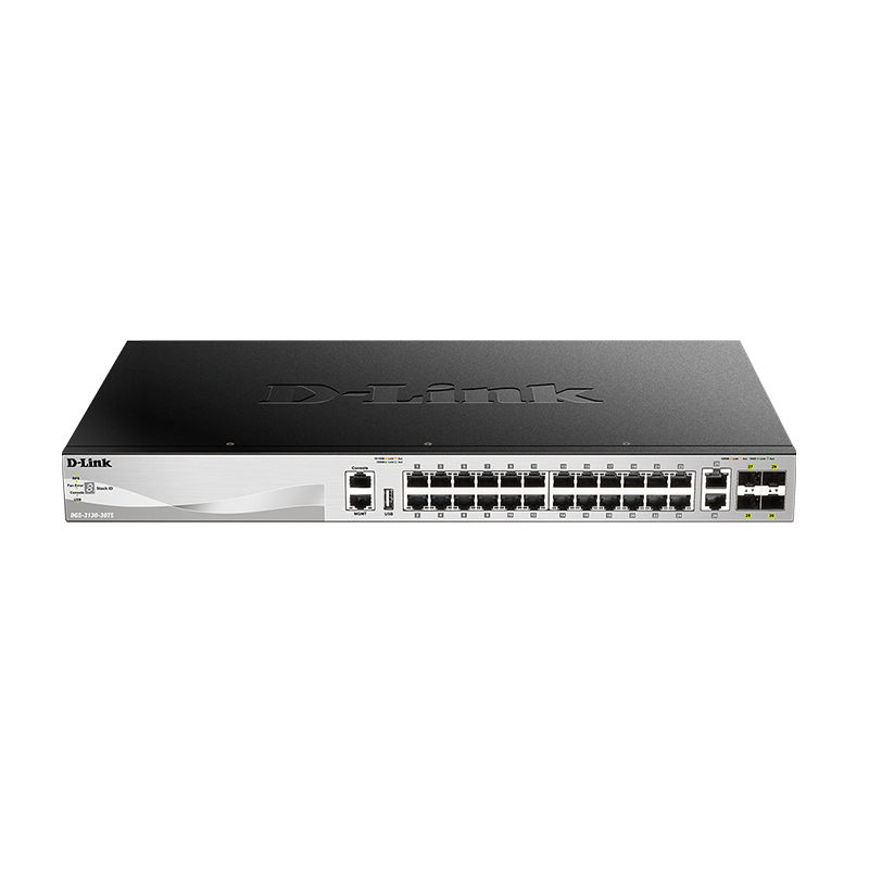 DGS-3130-30TS, D-Link DGS-3130 Switch, 24 GE ports/4 10GE SFP+/Switching 336G