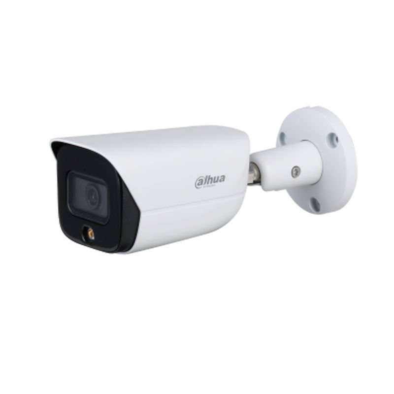 HFW3449E-AS-LED, Dahua 4MP Lite AI Full-color Bullet Network Camera, 4MP, Full-color, Warm LED