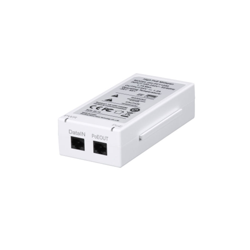PFT1200, Dahua Hi-PoE Midspan, 1xHi-PoE port/IEEE802.3at/Max 60W