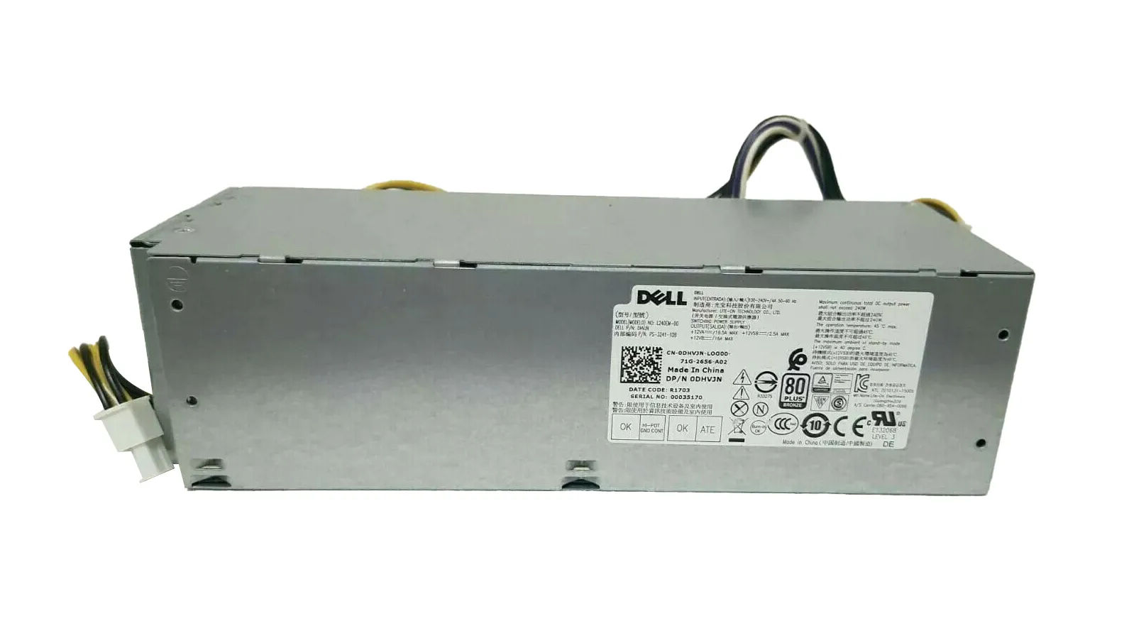 DHVJN - Dell 240-Watts 100-240V 4A Power Supply Unit