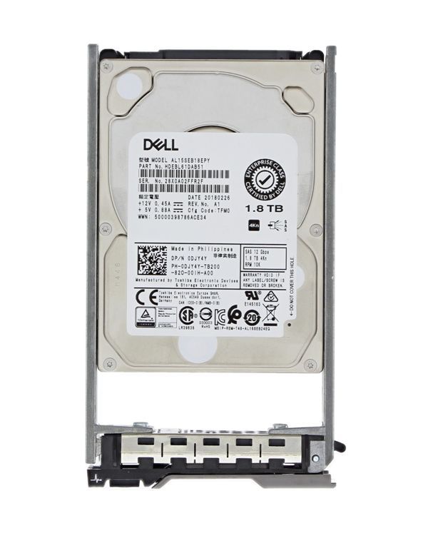 DJY4Y - Dell 1.8TB 10000RPM SAS 2.5-Inch Hard Drive