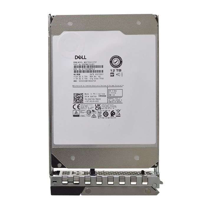 DK7C9 - Dell 12TB 7200RPM SAS 12Gb/s 3.5-Inch Hard Drive