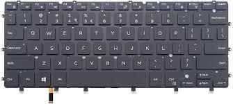 DKDXH - Dell 104 Keys US Black Backlit Keyboard for XPS 13 9343 / 9350 / 9360