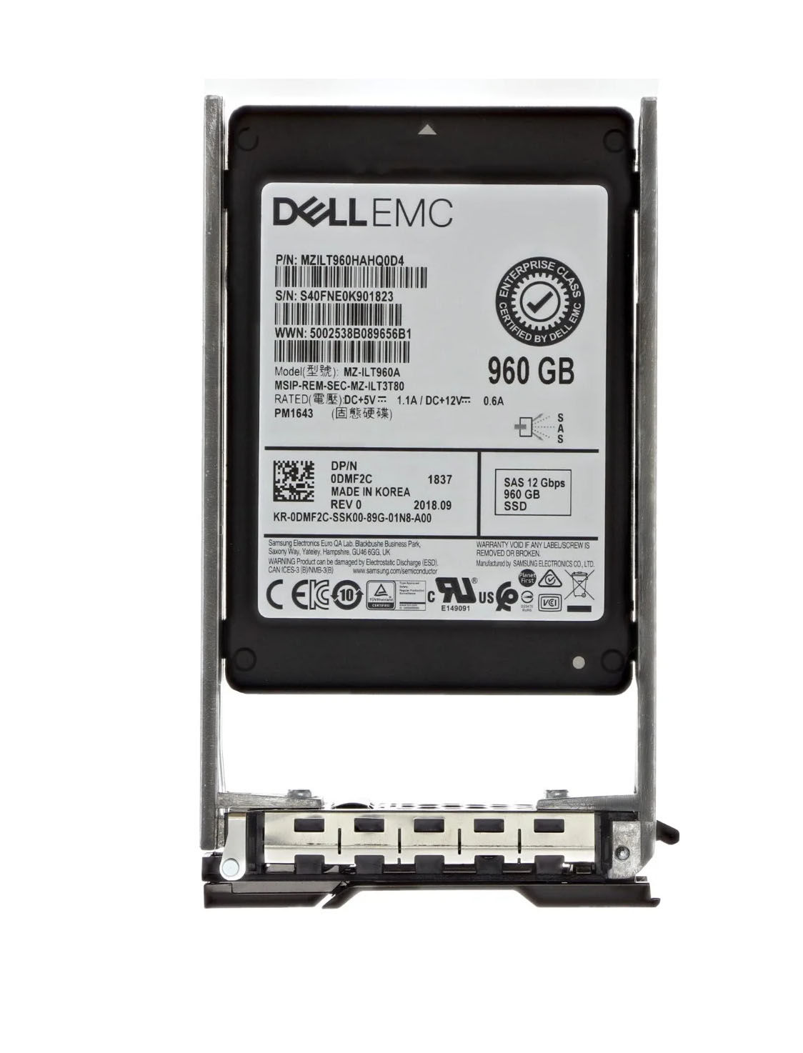 DMF2C - Dell 960GB SAS Triple-Level Cell SFF 2.5" Solid State Drive