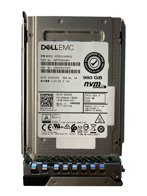 DRC9H - Dell 960GB PCI Express NVMe TLC 2.5" Solid State Drive