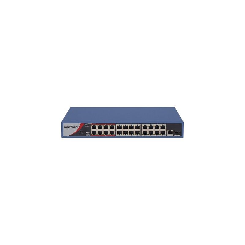 DS-3E0326P-E/M(B), Hikvision DS-3E0326P-E/M(B) Switch, 24x10/100M PoE/Unmanaged/No Fan