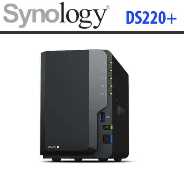 Synology DiskStation DS220+ 2-Bay SATA Dual Core AES-NI NAS Server - Diskless