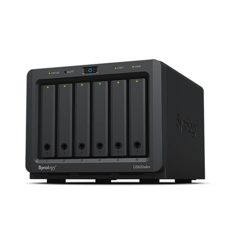 DS620slim, Synology DiskStation NAS, 6-Bay/2GB DDR3L/Diskless