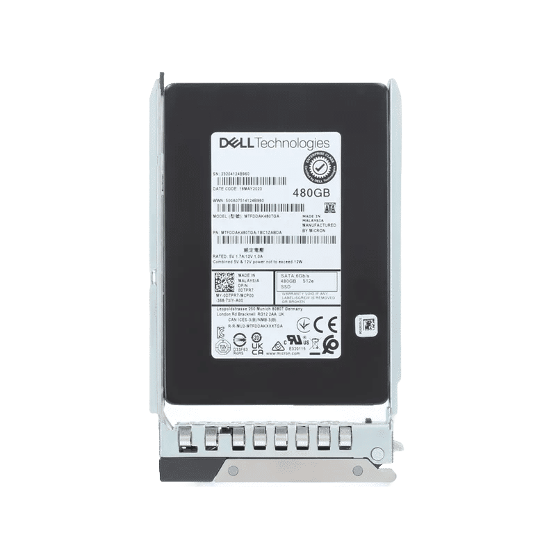 DTPR7 - Dell 480GB SATA Triple-Level Cell SFF 2.5" Solid State Drive