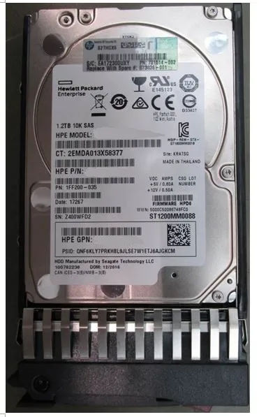 EG001200JWFUT - HPE 1.2TB 10000RPM SAS 2.5-Inch Hard Drive