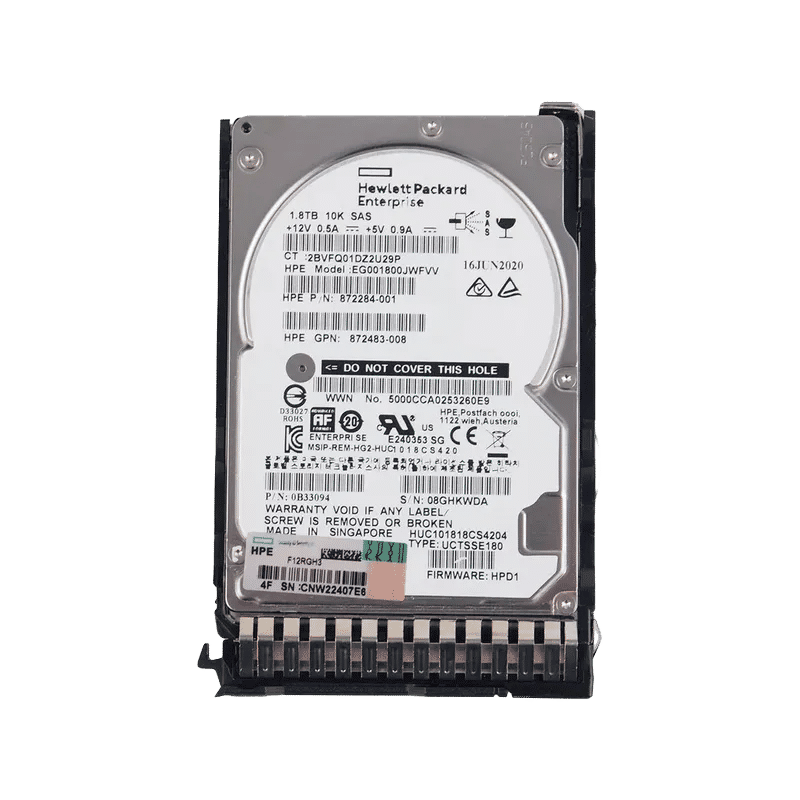EG001800JWFVV - HPE 1.8TB SAS 12Gb/s 2.5-Inch Hard Drive