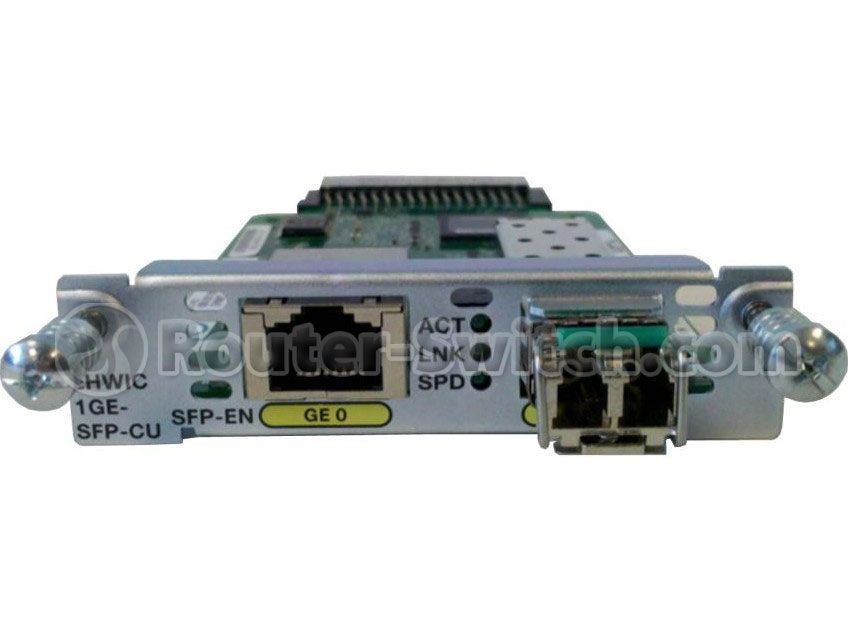 EHWIC-1GE-SFP-CU, Cisco WAN Card, 1GE SFP/Copper, Hot Swap, Router EHWIC
