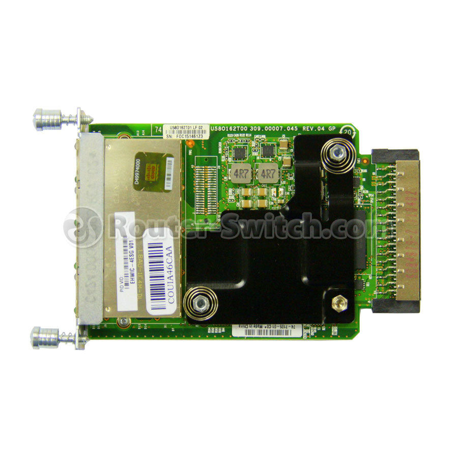 EHWIC-4ESG-P, Cisco EHWIC WAN Card, 4-port Gigabit Ethernet/PCI Express/Layer 2 switching