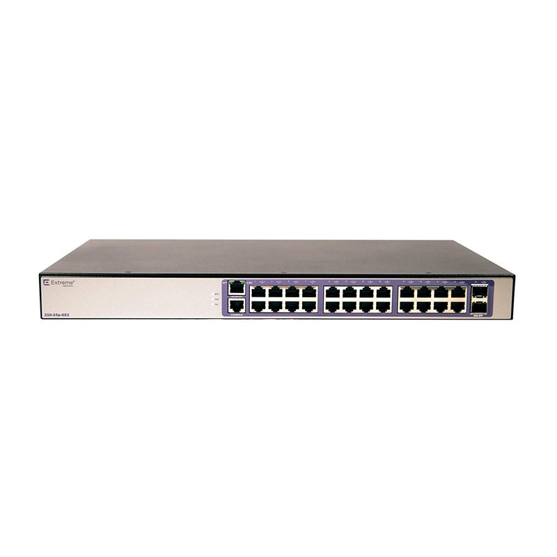210-24p-GE2, Extreme 210 Series Switch, 24xGE PoE+/2xSFP/185W PoE