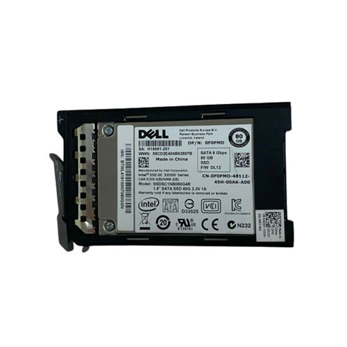 F0PMD - Dell 80GB 1.8 inch MLC 6Gb/s SATA Solid State Drive