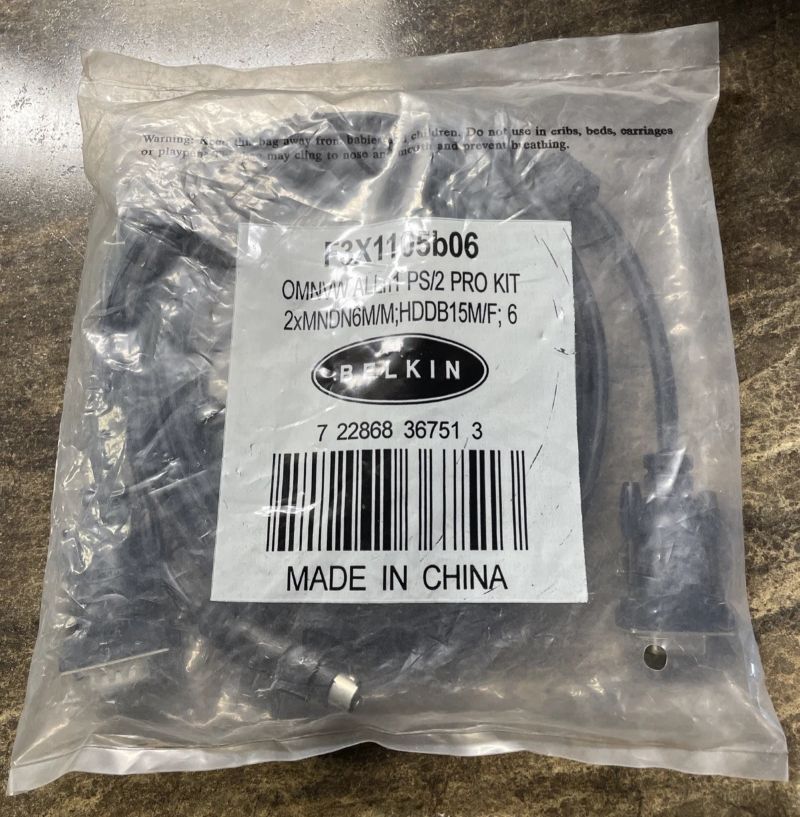 Belkin OmniView Dual Port PS/2 and VGA Cable Kit 6ft