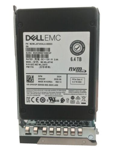 F6V5P - Dell 6.4TB PCI Express NVMe TLC 2.5" Solid State Drive