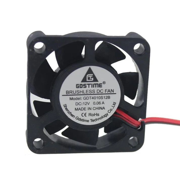40mm x 40mm x 10mm DC 12V Cooling Fan (Model 4010)