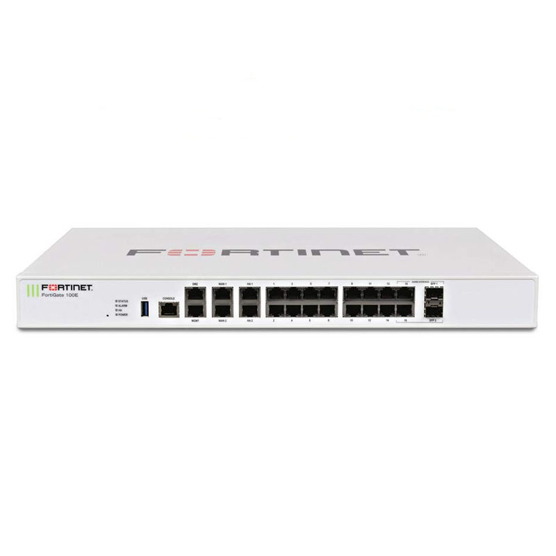 FG-100E, Fortinet FG-100E Firewall, 20 x GE RJ45, 2 x SFP slots, Max FortiAPs 64/32