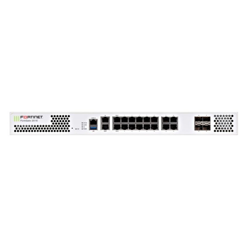 FG-201E-BDL, Fortinet FG-201E Firewall, 1 year FortiCare, FortiGuard UTP, 8x5 support