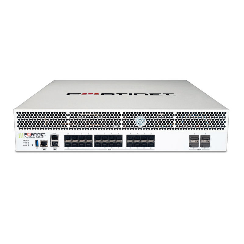 FG-3400E, Fortinet NGFW, 4x100GE QSFP28/24x25GE SFP28/2xGE RJ45 Mgmt