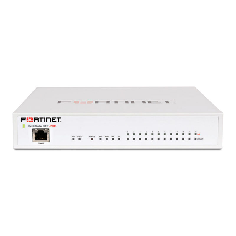 FG-81E-POE, Fortinet FG-81E-POE Firewall, 16xGE RJ45/128GB Storage/32 FortiAPs