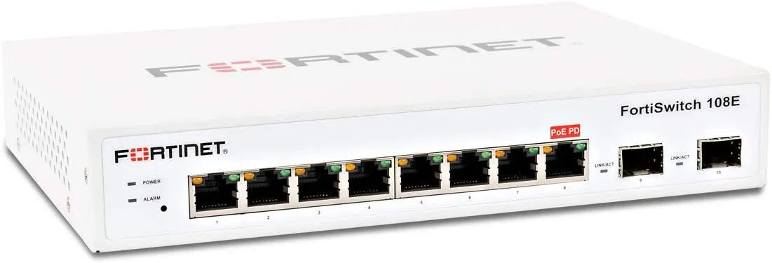 Fortinet FS-108E-POE 8-Port 20Gbps Managed Switch