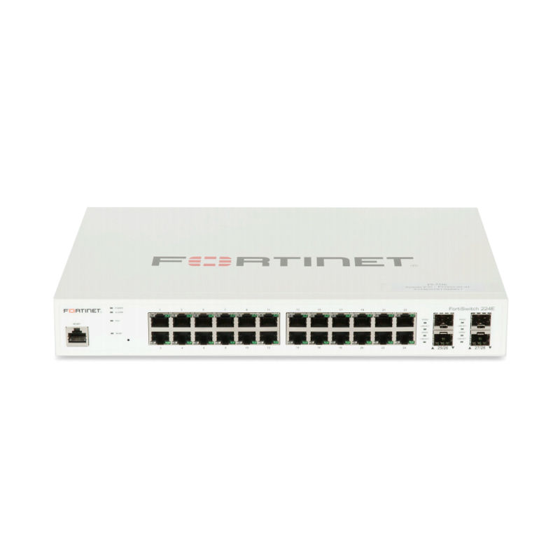 FS-224E, Fortinet FS Series Switch, 24xGE RJ45/4xGE SFP/Layer 2/3
