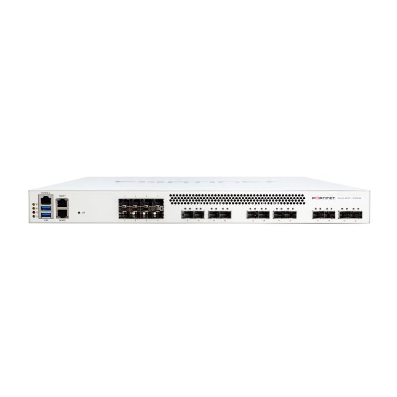 FAD-2200F-DC, Fortinet FortiADC Application Delivery Controller, 12x10GE SFP+/8xGE SFP/2xGE RJ45 MGT