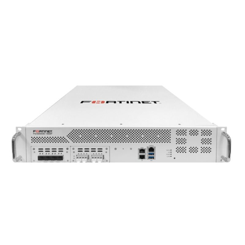 FDD-1500F-LR, Fortinet FortiDDoS, DDoS Protection Appliance, >22Gbps mitigation, 4x10GE port-pairs, 480GB SSD
