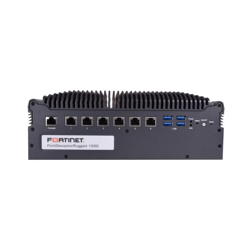 FDR-100G, Fortinet FortiDeceptor Rugged Appliance, Up to 8 Deception VMs/48 VLANs/Rugged Design