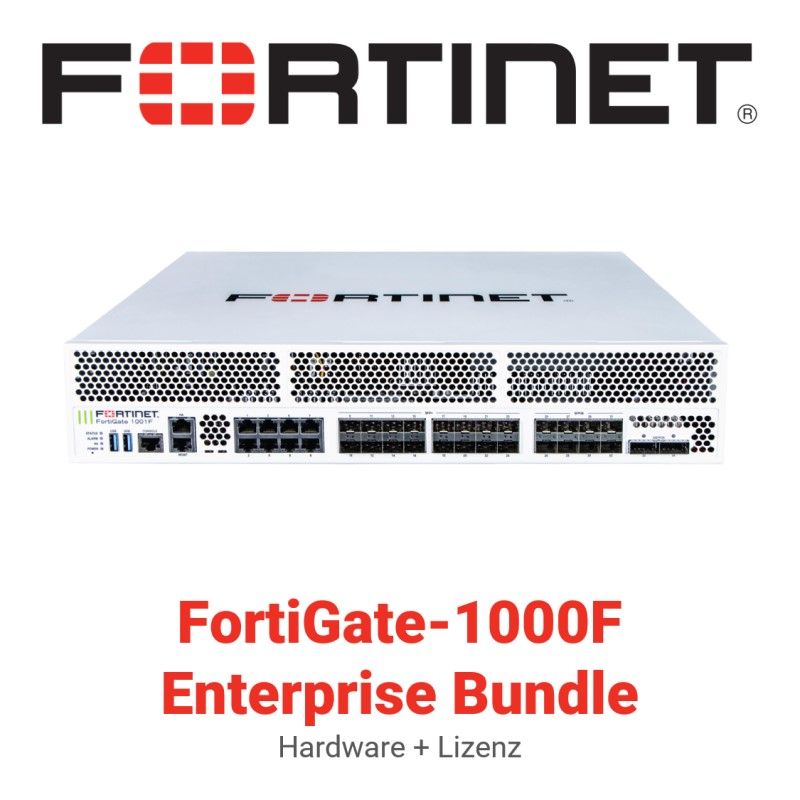 FG-1000F-BDL-811-12, Fortinet FortiGate Firewall, 1 Year FortiCare, 1 Year FortiGuard, Enterprise Protection