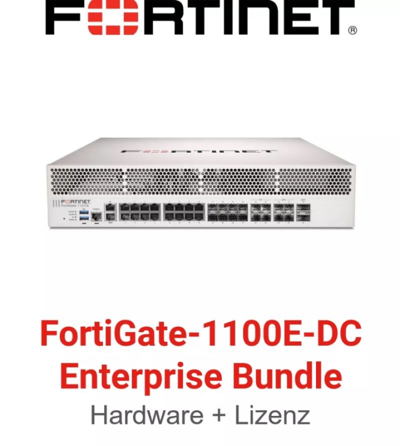 FG-1100E-DC-BDL-811-36, Fortinet FortiGate Firewall, 3 Year FortiCare/Enterprise Protection/1100E-DC Hardware