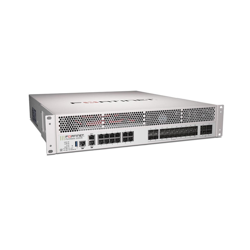 FG-2200E, Fortinet FG Series Firewall, 4x40GE QSFP+ / 20x10GE SFP+ / Dual AC Power