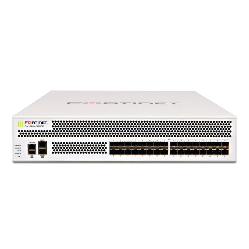 FG-3100D, Fortinet FG-3100D Firewall, 32x10GE SFP+/SPU NP6 & CP8/480GB SSD