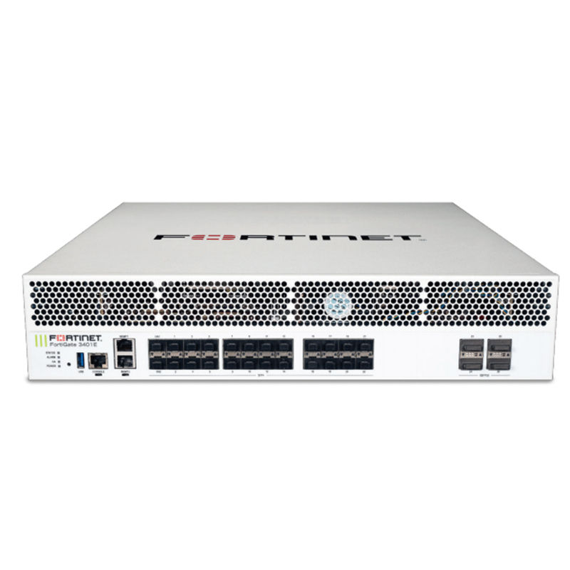 FG-3400E-DC, Fortinet FG Series Firewall, 4x100GE QSFP28/24x25GE SFP28/SPU NP6 & CP9