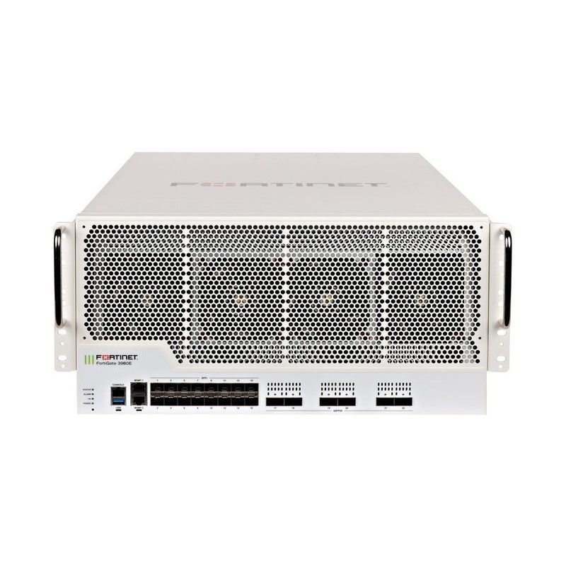 FG-3960E-LENC, Fortinet FG-3960E Series Firewall, 6x100GE QSFP28/16x10GE SFP+/SPU NP6 & CP9