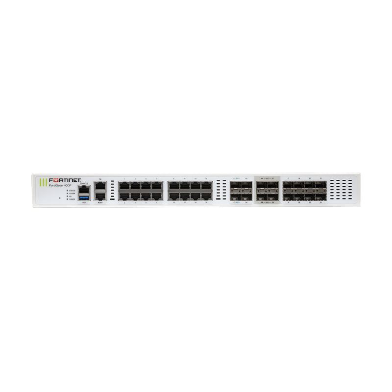 FG-400F-LENC, Fortinet FortiGate Firewall, 18xGE RJ45/8xGE SFP/8x10GE SFP+/Dual AC