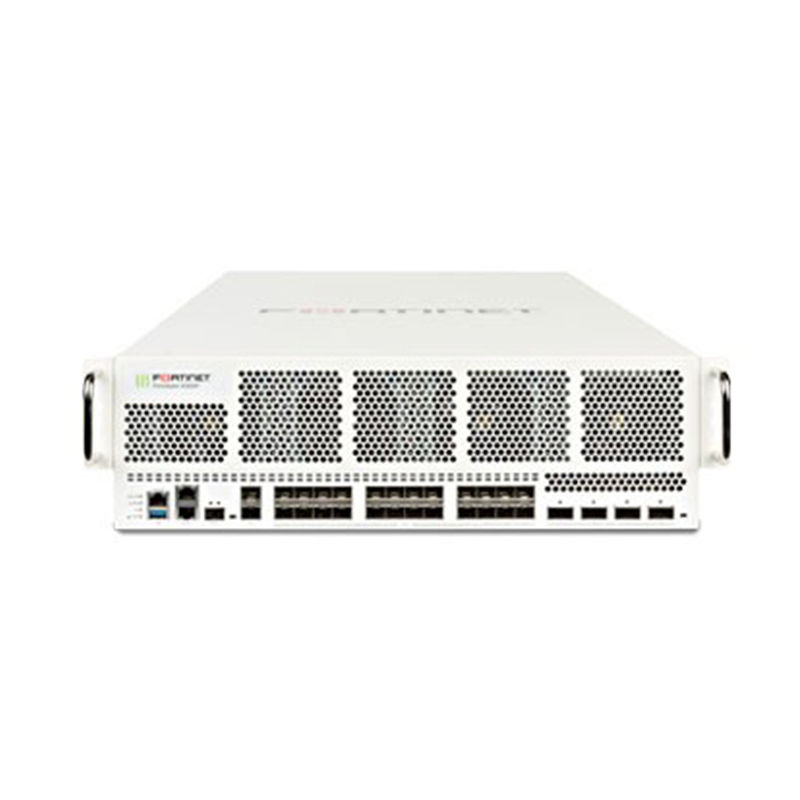 FG-6300F-DC, Fortinet FortiGate Firewall, 4x100GE QSFP28/24x25GE SFP28/3x10GE SFP+