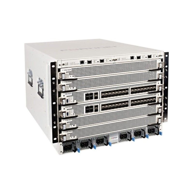 FG-7060E-8-DC, Fortinet FG-7060E Series Chassis, 8U 6-slot/2x FPM-7620E/4x DC-DC PSU