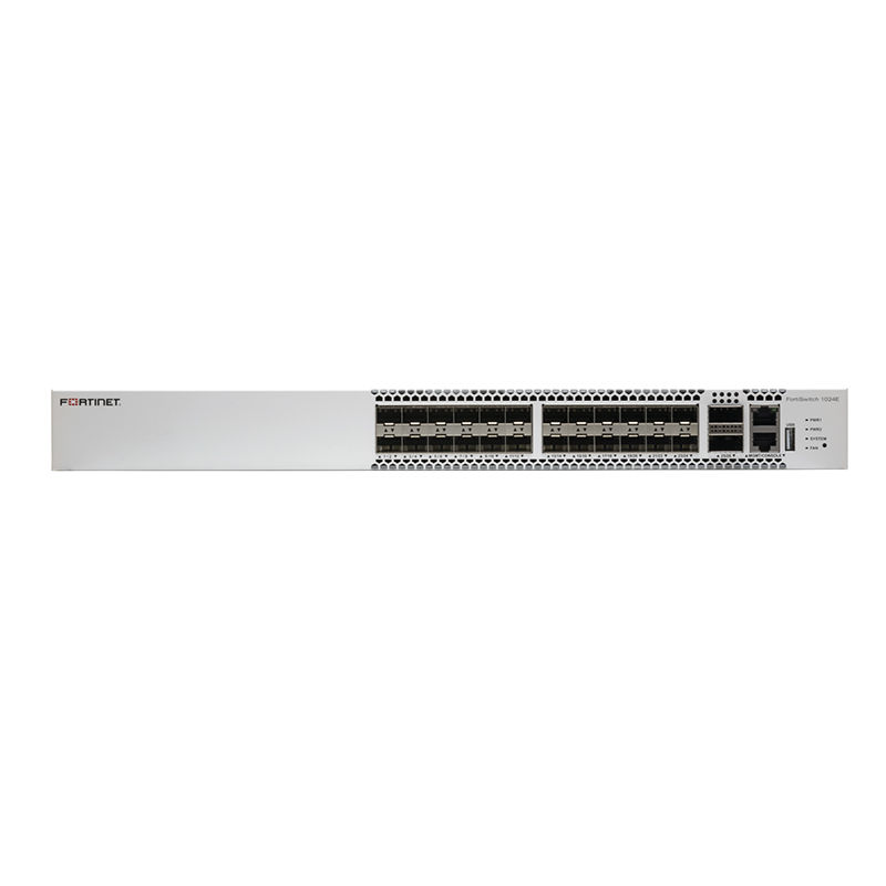 FS-1024E, Fortinet FS Series Switch, 24xGE/10GE SFP/SFP+ & 2x100GE QSFP28/Dual AC PSU
