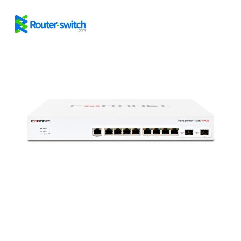 FS-108E-FPOE, Fortinet FS-108E Series Switch, 8xGE RJ45/2xGE SFP/Max 130W PoE