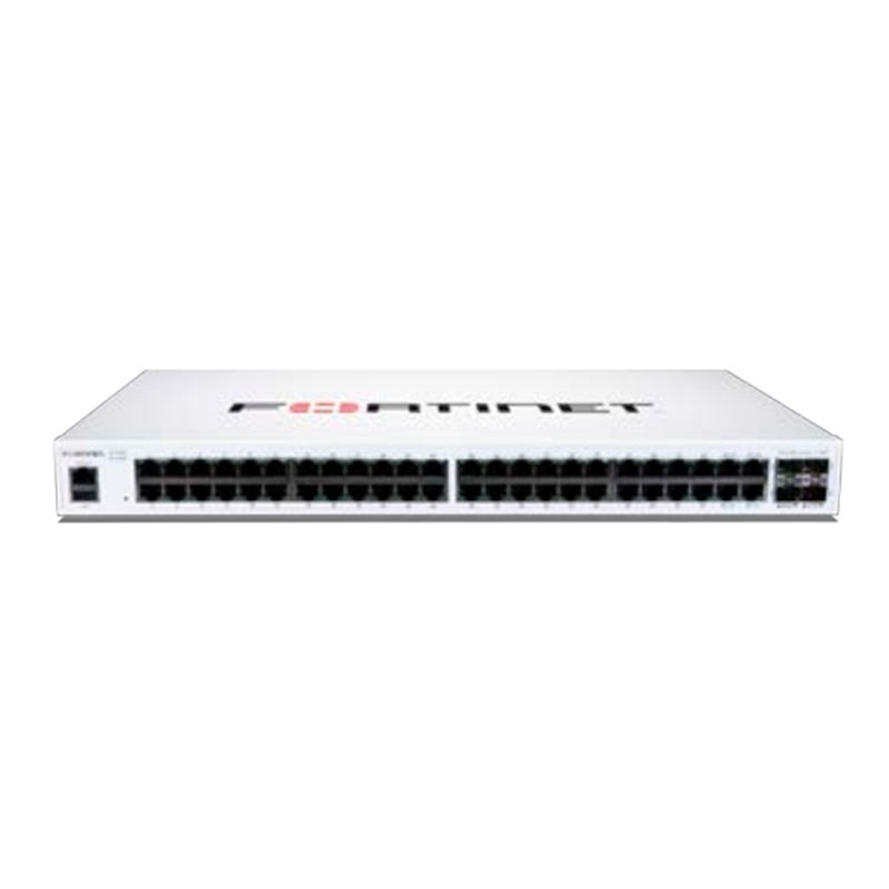FS-148F-FPOE, Fortinet FortiSwitch, 48x GE PoE/4x SFP+/740W PoE Output