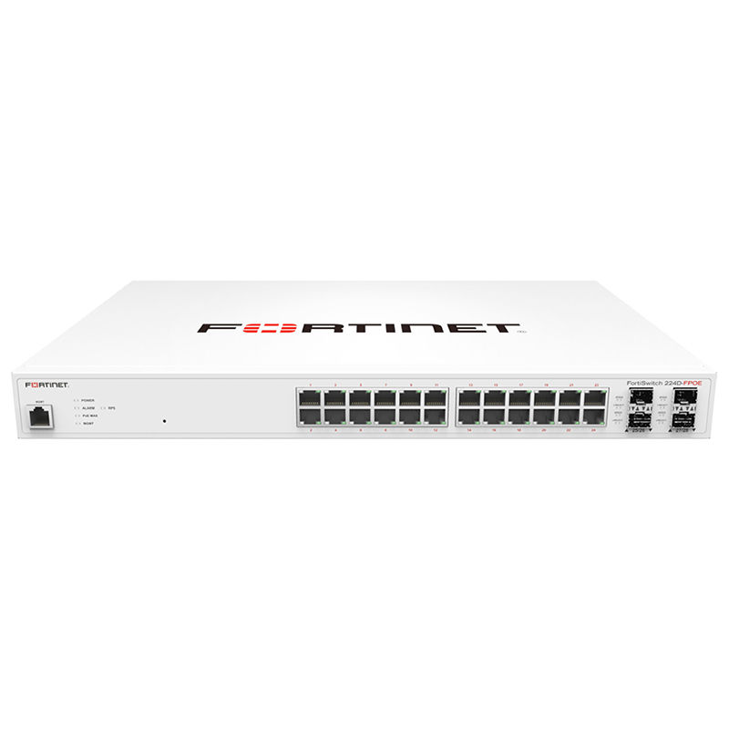 FS-224D-FPOE, Fortinet FS-224D-FPOE Switch, 24xGE RJ45/4xGE SFP/370W PoE+