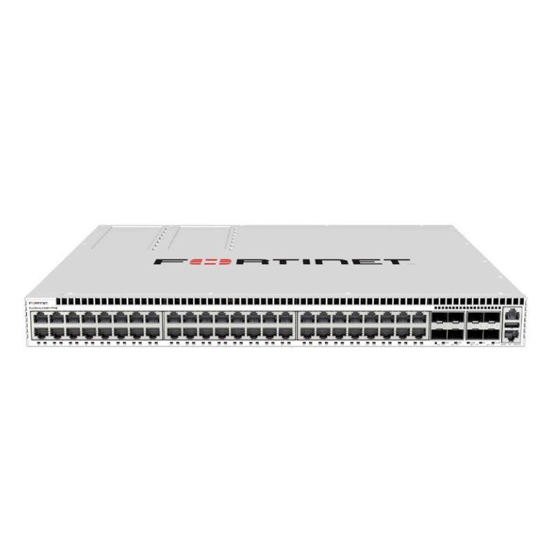 FS-648F, Fortinet FortiSwitch Switch, 48xGE SFP/4x10GE SFP+/No PSU