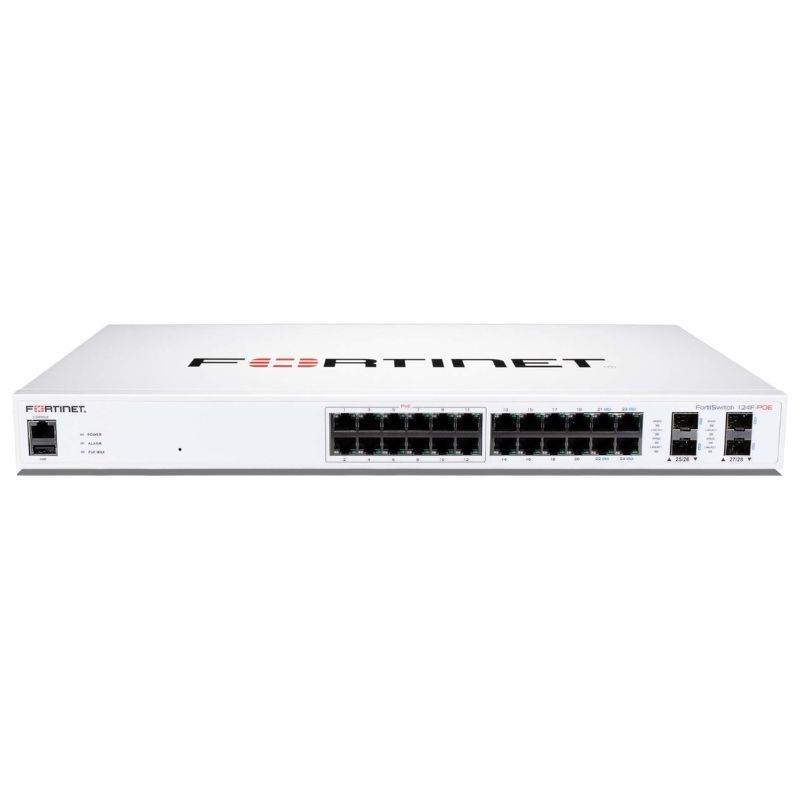 FS-T1024F-FPOE, Fortinet FortiSwitch, 24xGE PoE+/4xSFP/Layer 2+