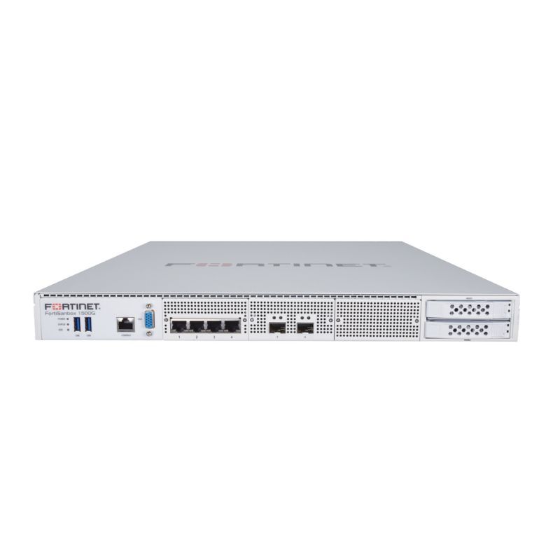 FSA-1500G, Fortinet FortiSandbox Sandboxing Appliance, 4xGE RJ45/2x10GbE SFP+/Redundant PSU