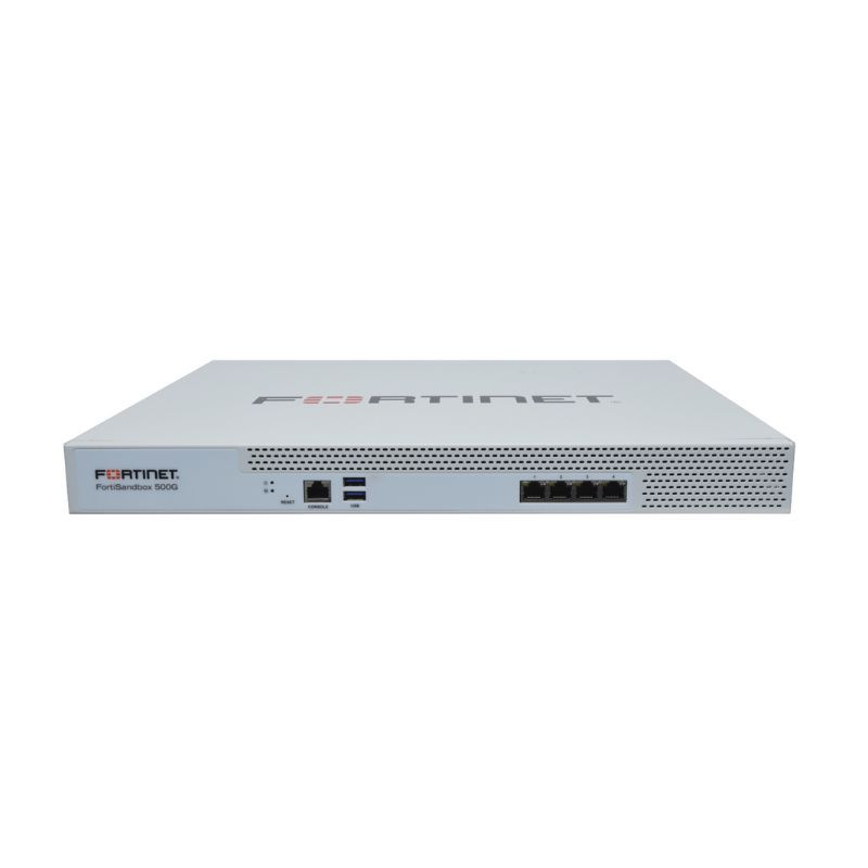 FSA-500G, Fortinet FortiSandbox Sandboxing Appliance, 4xGE RJ45/1xWin11/Up to 14 VMs