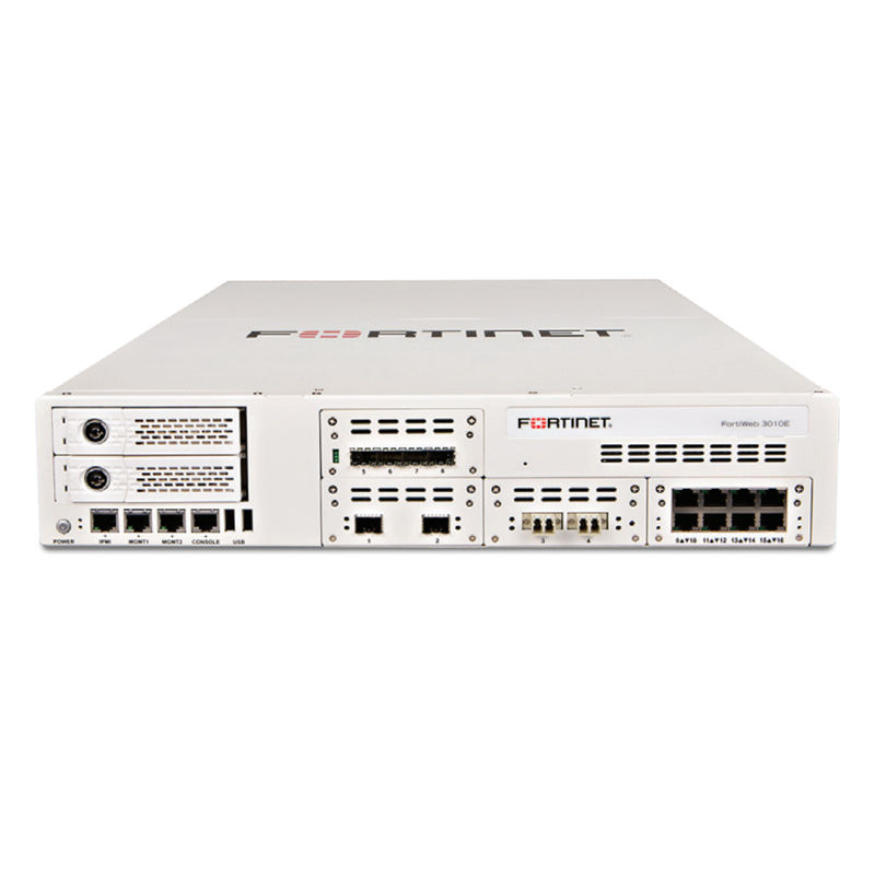 FWB-3010E, Fortinet Web Application Firewall, 8xGE RJ45 bypass/4xGE SFP/2x10G SFP+ bypass